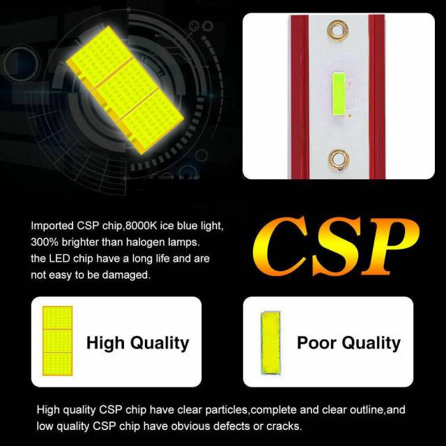 4PCS 9005 H11 8000K LED Headlight Light HID Fog Kit High Low Beam Bulb
