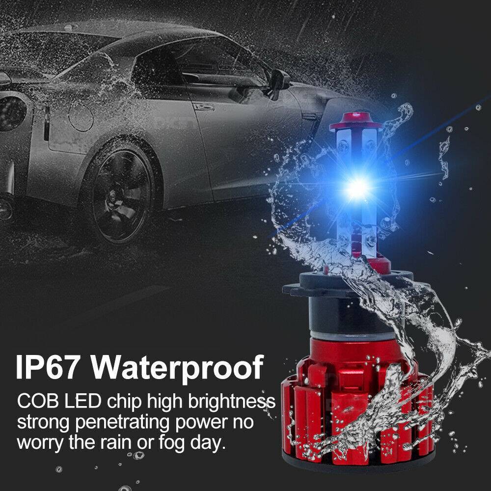 2PCS H7 LED Headlamp High Beam/low Beam Bulb Kit 8000K