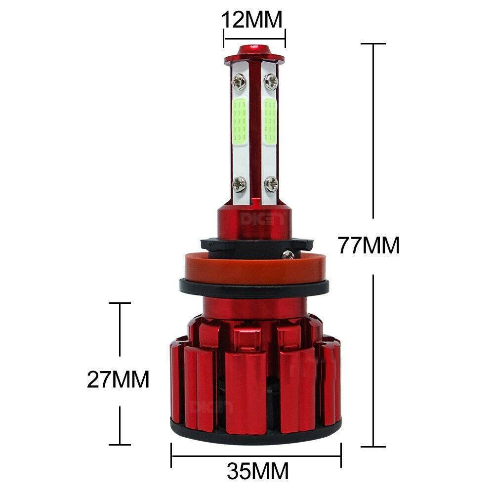6PCS 9005 9006 H11 LED Combo Headlight Fog Light Kit High Low Beam Bulb 8000K