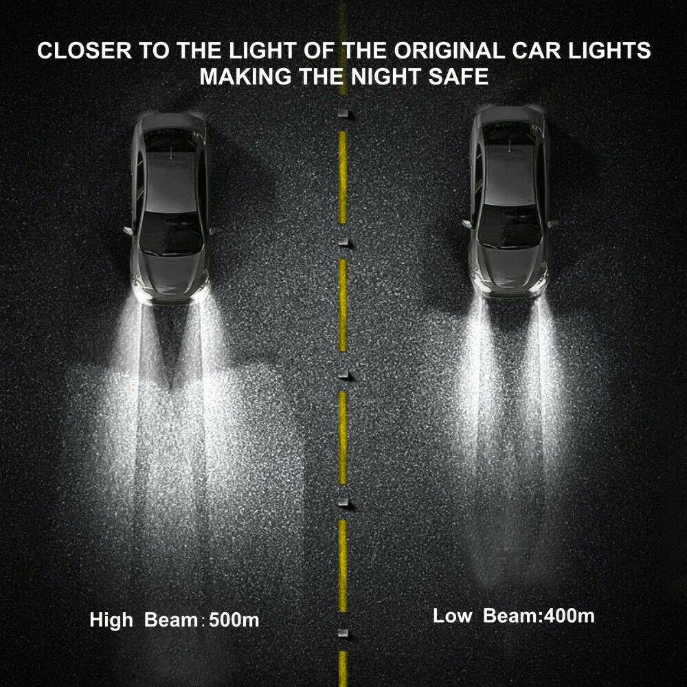 2x H11 CANBUS LED Headlight Kit High Low Beam Bulb Super White 6000K