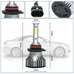 6PCS 4-sided 9005 9006 H11 LED Combination Headlight High Beam Fog Light Kit