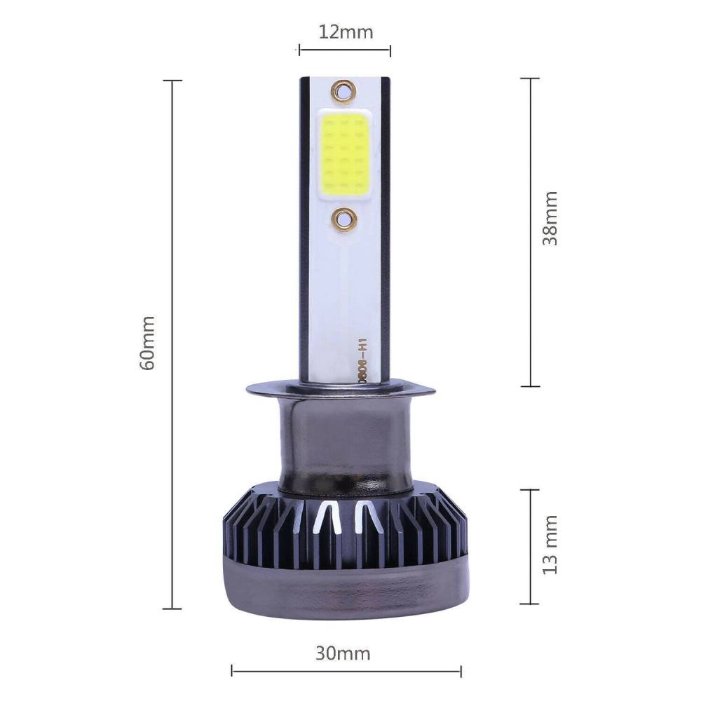 2PCS H1 LED Headlight Bulb High Beam/low Beam Bulb Conversion Kit 8000k Blue