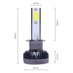 2PCS H1 LED Headlight Bulb High Beam/low Beam Bulb Conversion Kit 8000k Blue