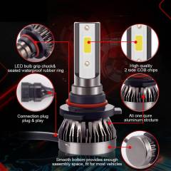 2 pcs Bulbs 9005 Combo LED Headlight Kits 120W High/Low Beam 6000K White
