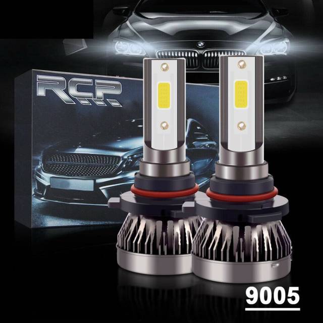 2 pcs Bulbs 9005 Combo LED Headlight Kits 120W High/Low Beam 6000K White