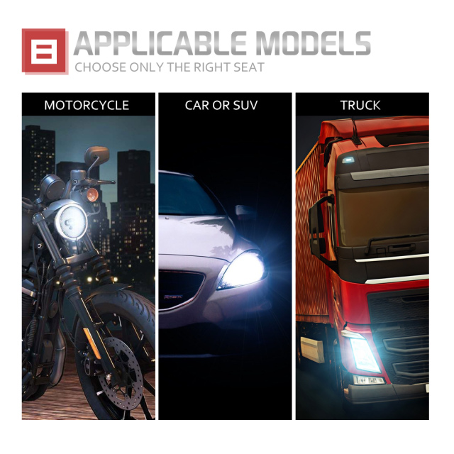4PCS 4-sided COB LED Headlight Bulb Kit 9005 HB3 High Beam White 6500K