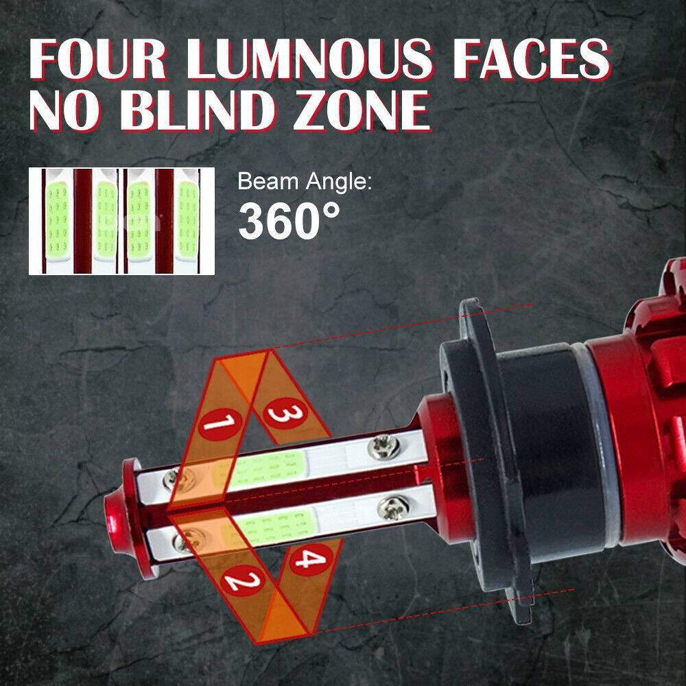 2PCS H7 LED Headlamp High Beam/low Beam Bulb Kit 8000K