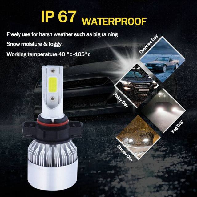 4PCS 5202 LED Fog Light Bulbs 6000K Xenon White High Power