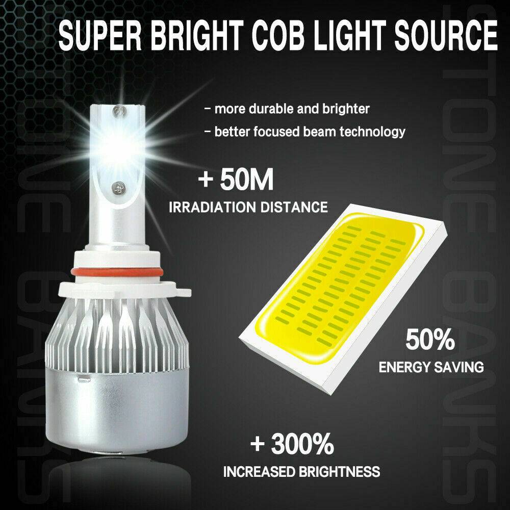 4pcs 9006 HB4 LED Headlight Bulbs Conversion Kit Lamp 6000K