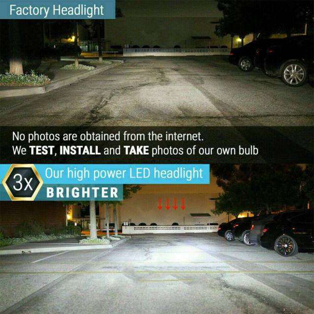 6PCS 4-sided 9005 9006 H11 LED Combination Headlight High Beam Fog Light Kit