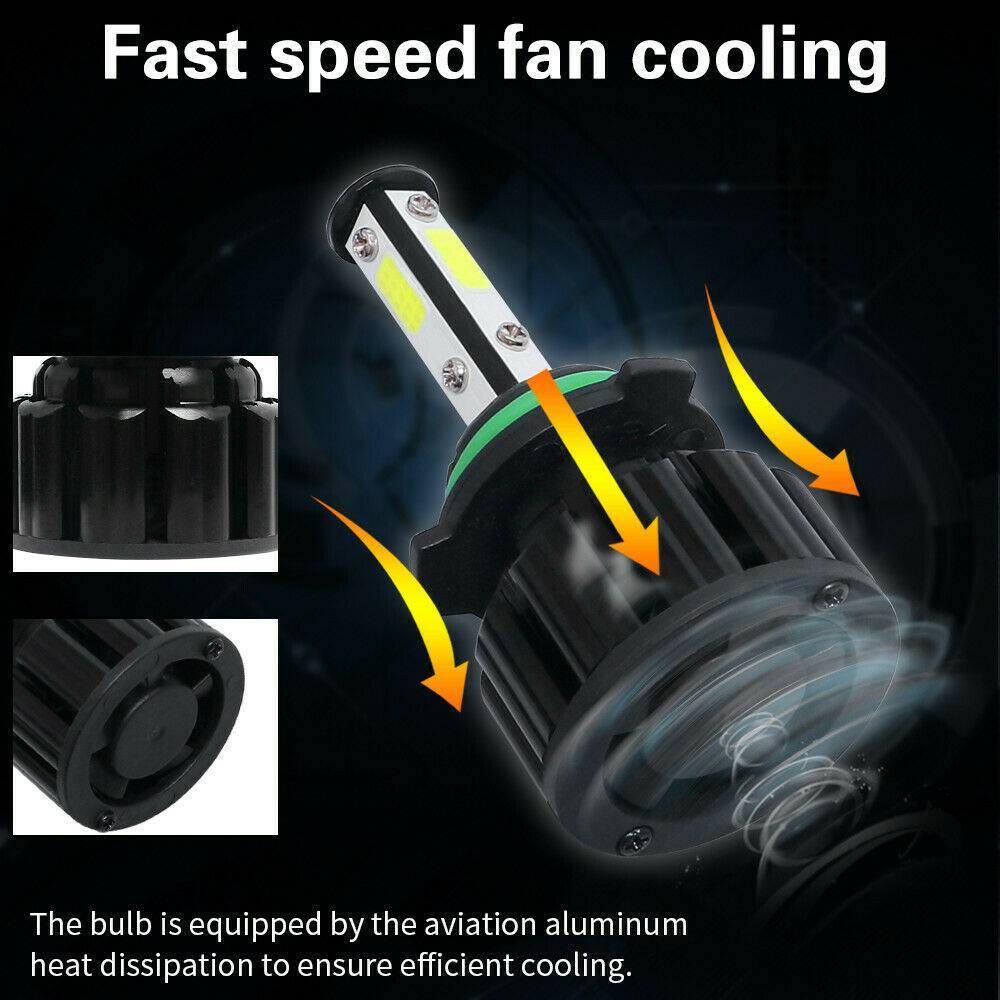 4X 9006/HB4 LED Headlight Bulbs Low Beam Super Bright White Conversion Kits 6K