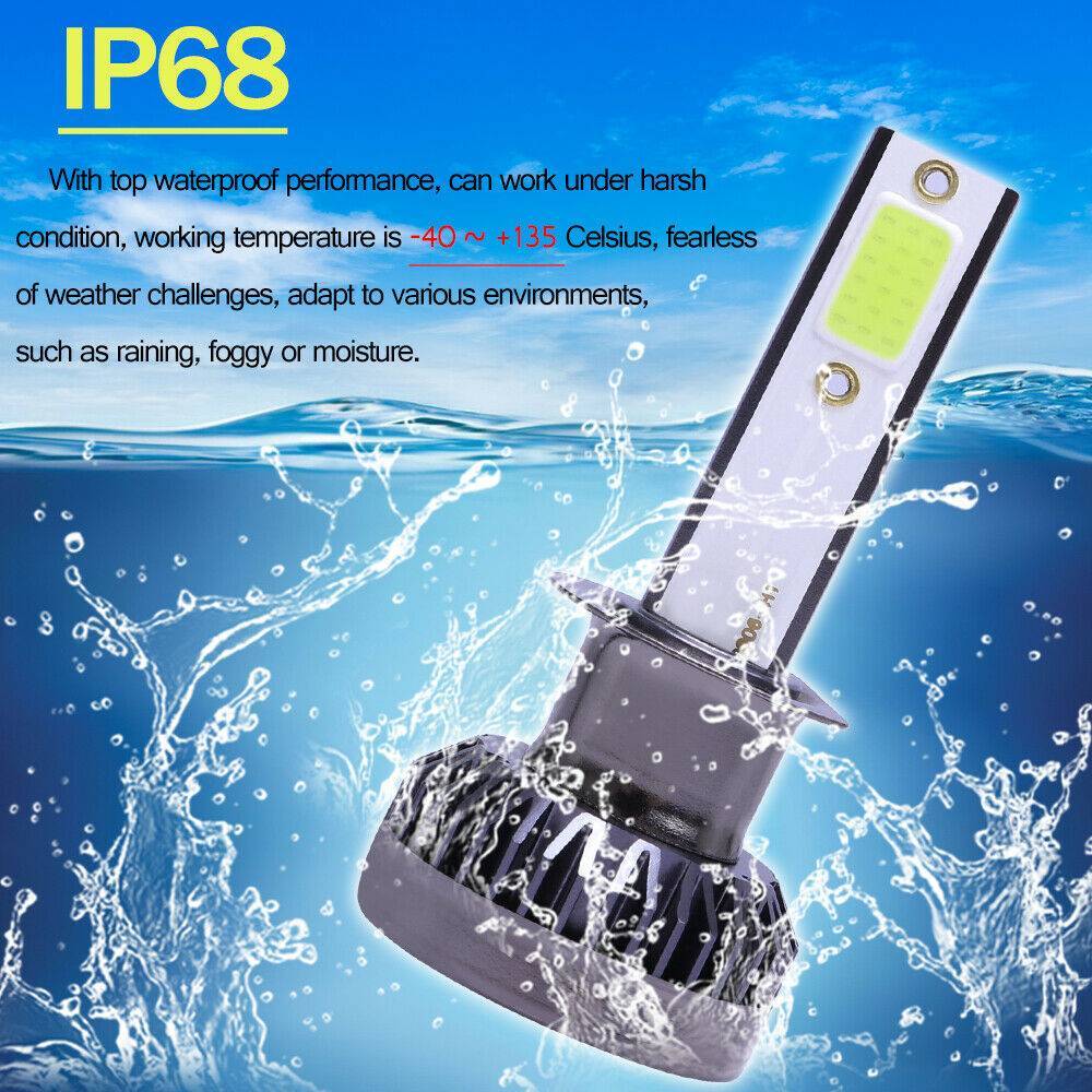 2PCS H1 LED Headlight Bulb High Beam/low Beam Bulb Conversion Kit 8000k Blue