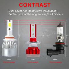 2pcs H7 CSP LED Headlight Conversion Kit High Low Beam Bulbs