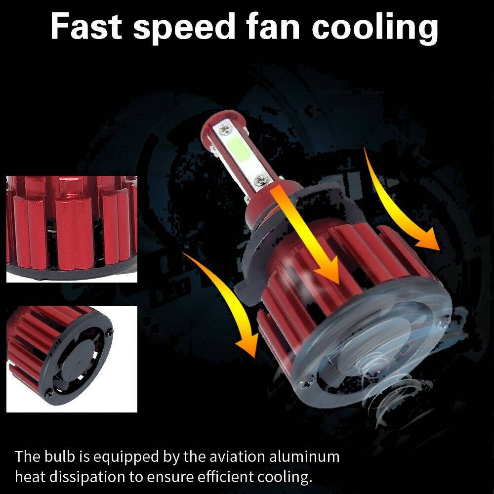 4-sided 9005 HB3 9140 9145 LED High Beam Fog Bulb Conversion Kit 120W 8000K
