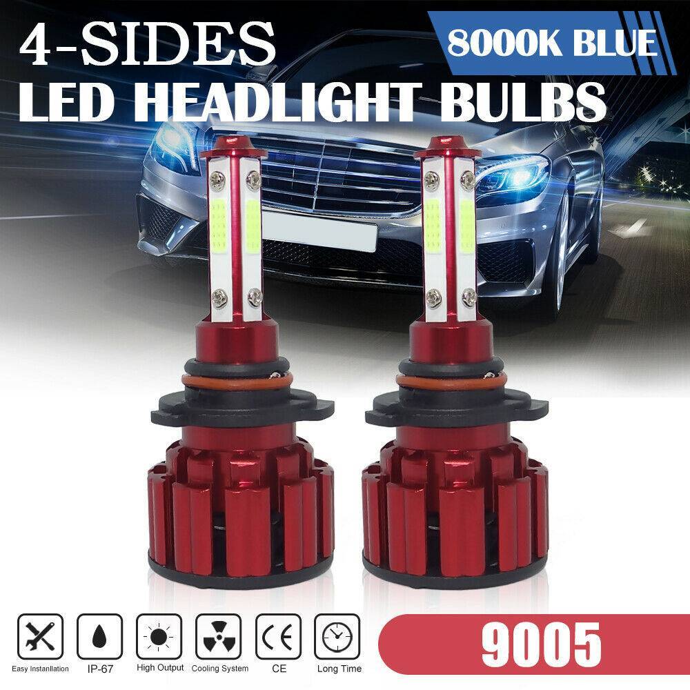 4-sided 9005 HB3 9140 9145 LED High Beam Fog Bulb Conversion Kit 120W 8000K
