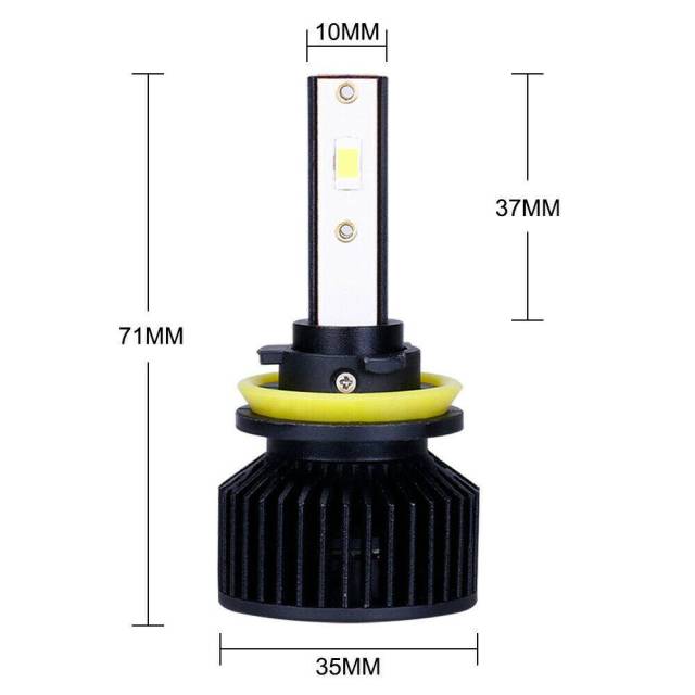 2x H11 CANBUS LED Headlight Kit High Low Beam Bulb Super White 6000K