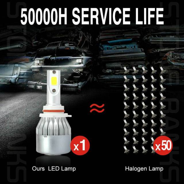 4pcs 9006 HB4 LED Headlight Bulbs Conversion Kit Lamp 6000K