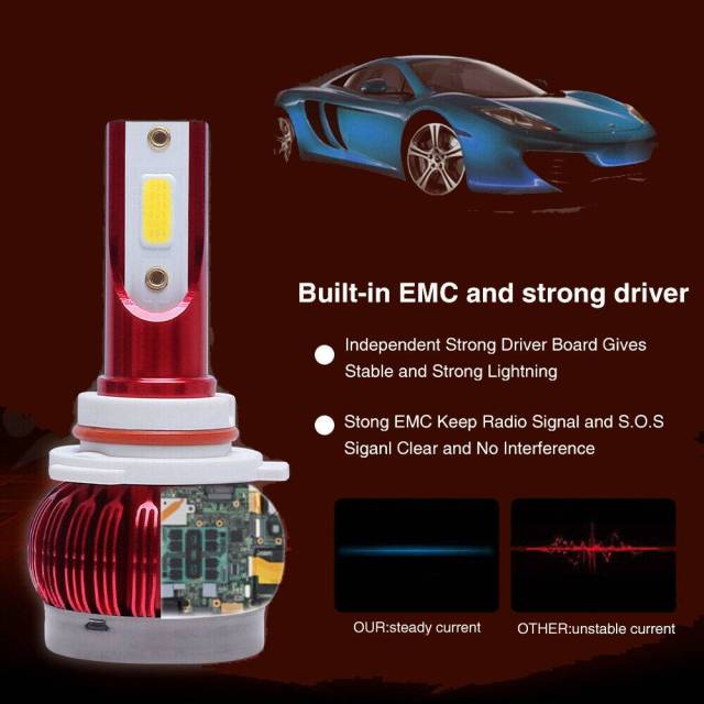 4x 9005 9006 Combo LED Headlight Kit Hi/Lo Beam Bulbs 3000K Super Yellow Light