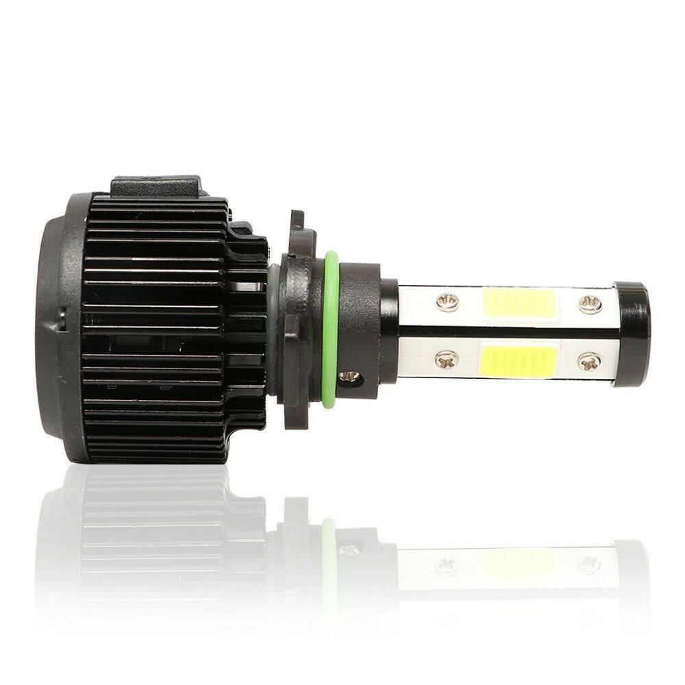 4PCS 4-side Luminous COB LED Low Beam/fog Light Kit 9006 6000K Bulb