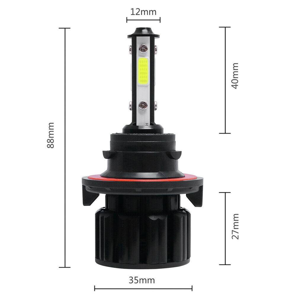 4PCS 4-sided H13 LED Headlight Bulb High Beam 6000K White