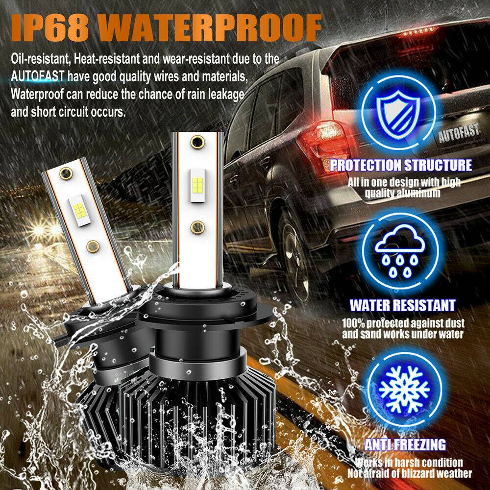 2 PCS H7 LED Headlight Bulb Kit High and Low Light White