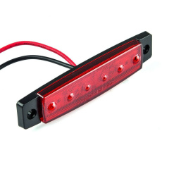5PCS 3.8inch 6 LED Car Warning Light Red Light
