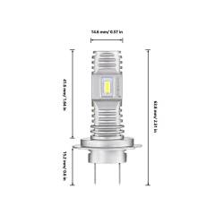2Pcs H7 LED Headlight Bulbs High Beam Conversion Kit 6000K Bright White