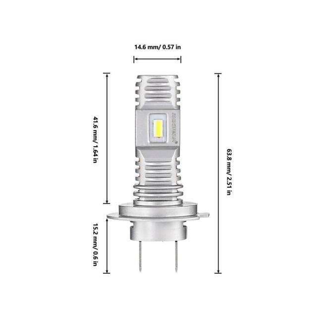 2Pcs H7 LED Headlight Bulbs High Beam Conversion Kit 6000K Bright White