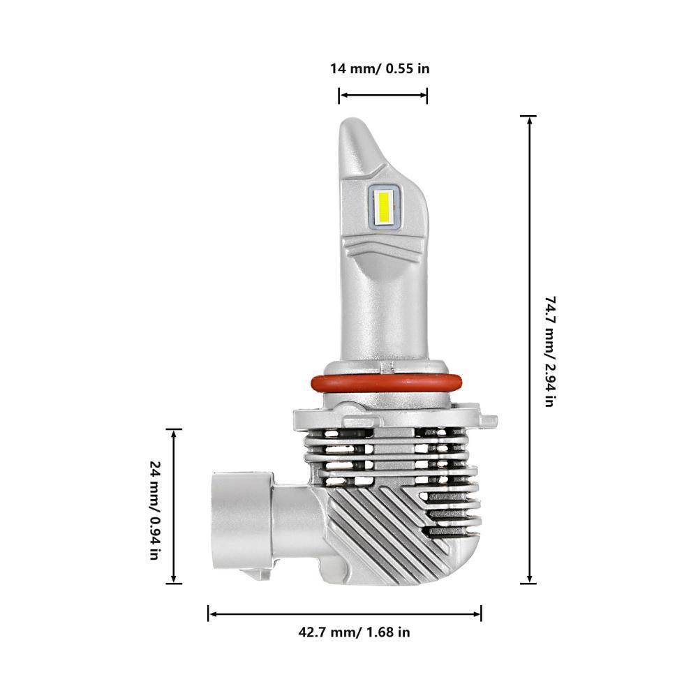 2Pcs 9005 HB3 LED Headlight Bulbs High Beam Conversion Kit 6000K Bright White