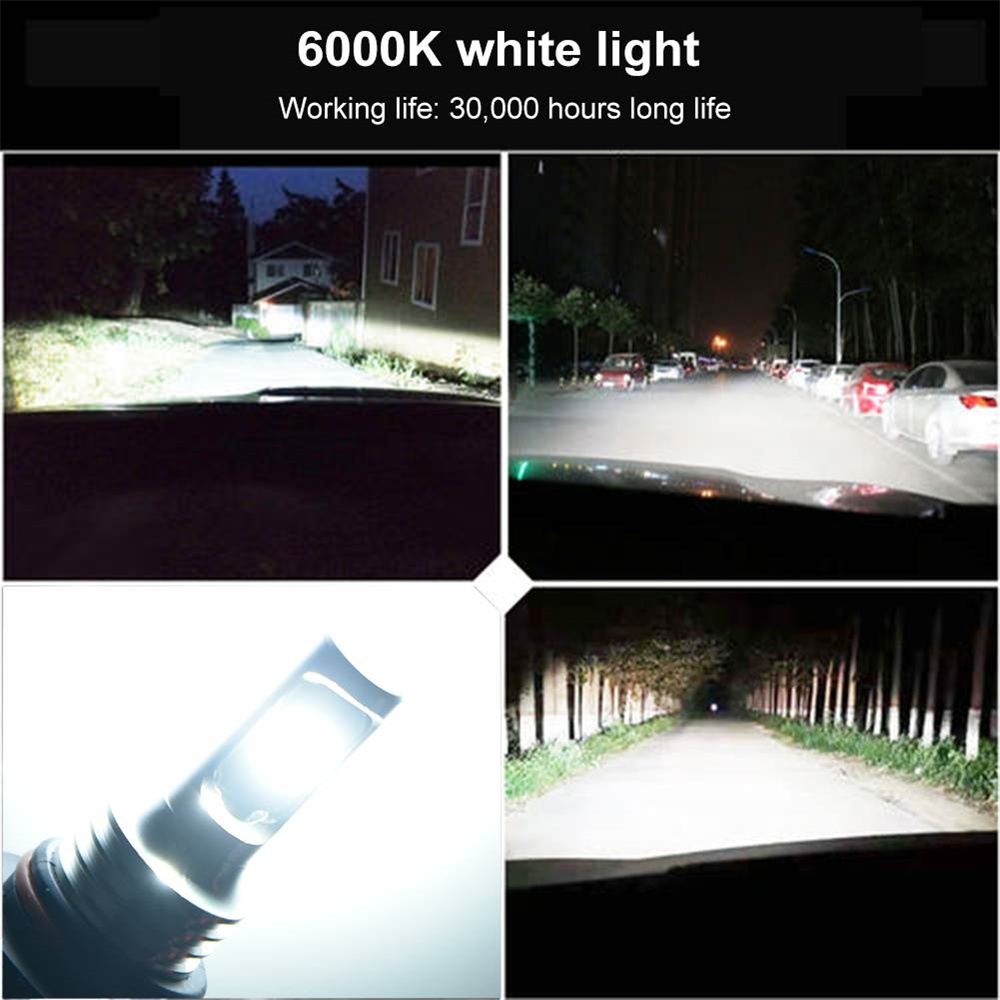 2PCS 80W 9005 Car LED Fog Light Bulb