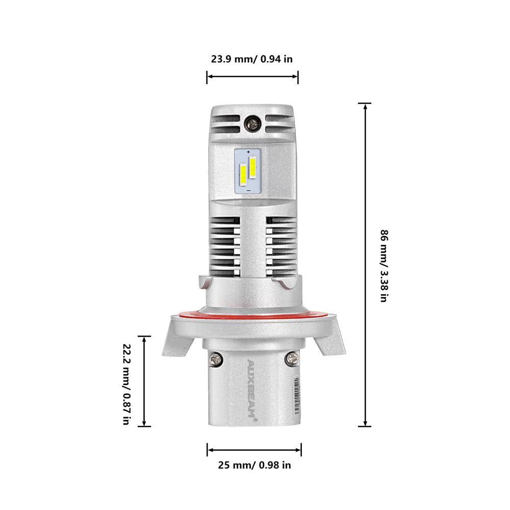2pcs H13 LED Headlight Bulbs High Beam Conversion Kit 6000K Bright White