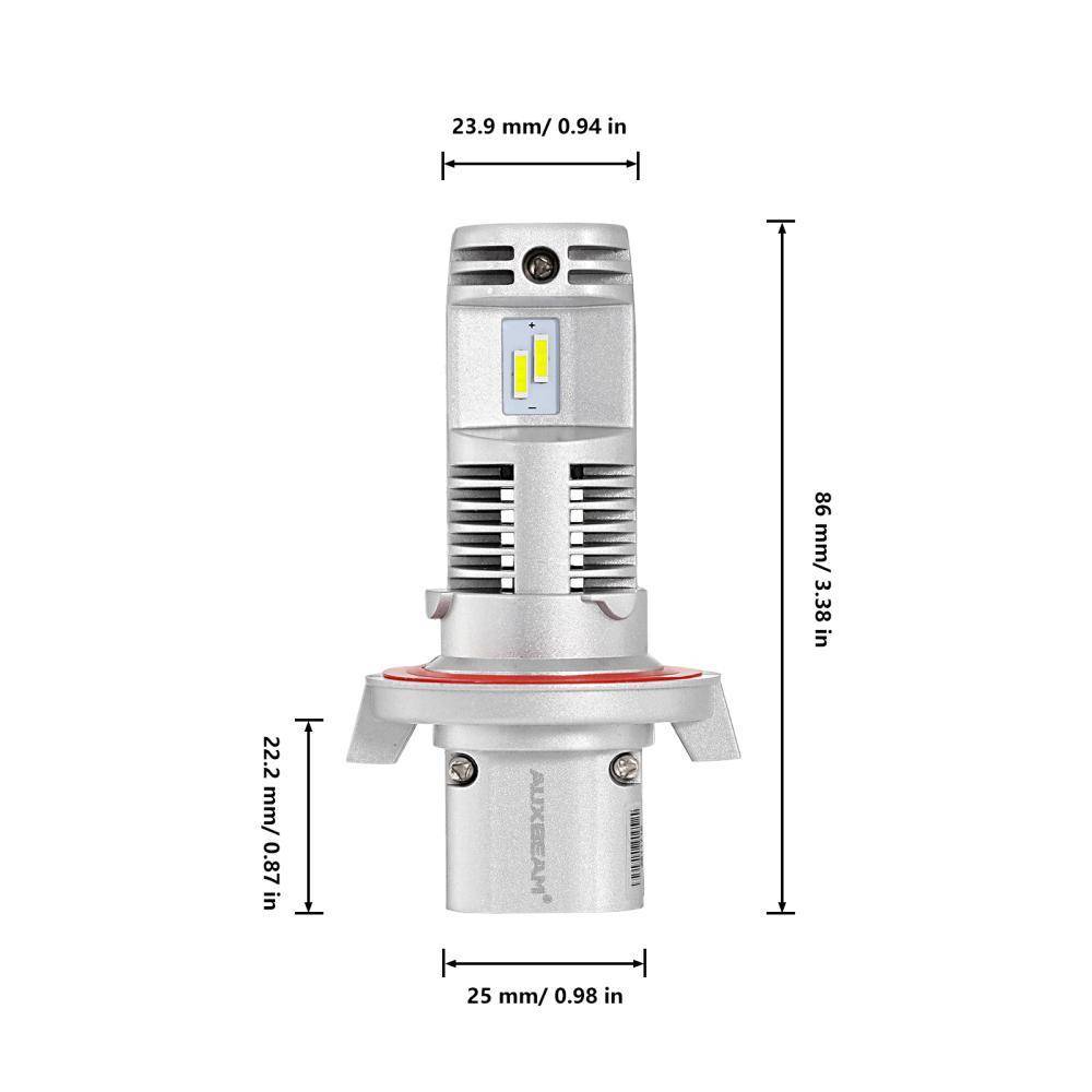 2pcs H13 LED Headlight Bulbs High Beam Conversion Kit 6000K Bright White