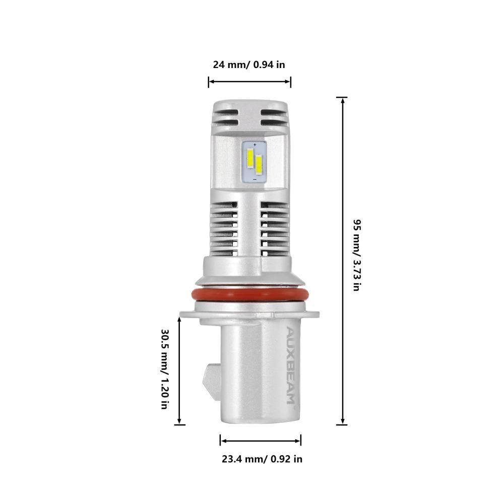 2Pcs 9007 LED Headlight Bulbs High Beam Conversion Kit 6000K Bright White