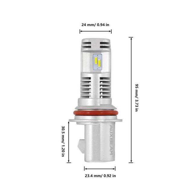 2Pcs 9007 LED Headlight Bulbs High Beam Conversion Kit 6000K Bright White