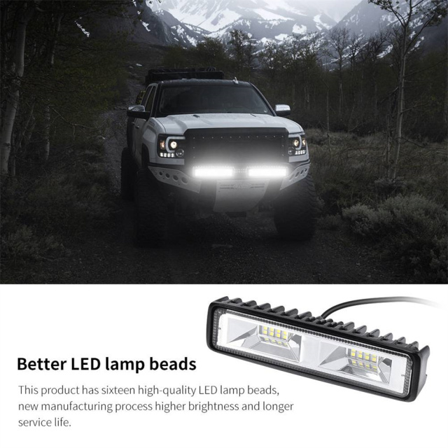 1PCS LED 48W 16 Beads Work Light Lamp With Reflector Car Light