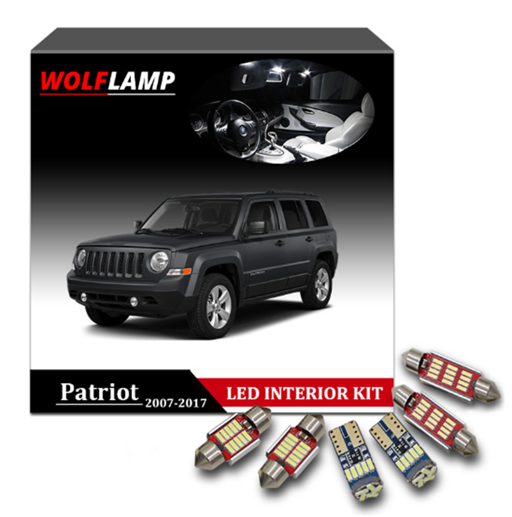 10Pcs Bright White Canbus LED Interior Car Lights For 2007-2017 Jeep Patriot