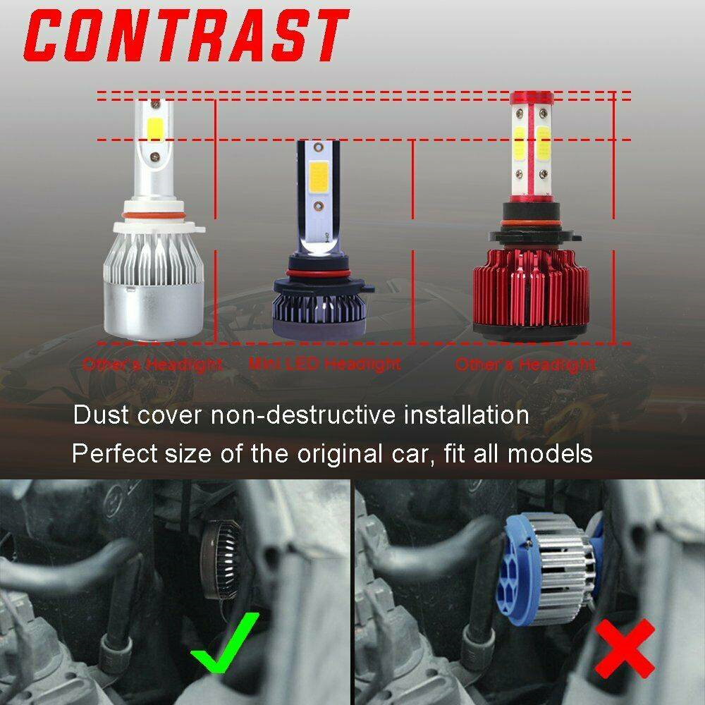 2x H11 H8 H9 9005 9006 HB4 LED Headlight Bulb Kit Low Beam 8000K Ice Blue Light