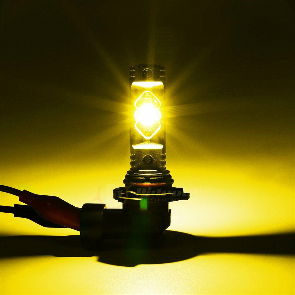 2X H7 LED Headlight Bulb Conversion Kit High Low Beam 3000K Yellow 20000LM
