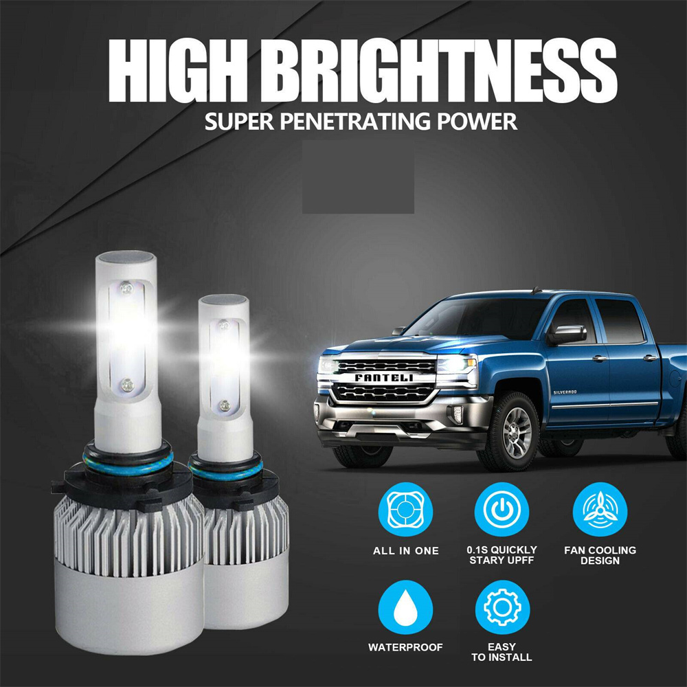 2 x 9006 HB4 LED Headlights Bulbs Lamp Fog Light Hi/Lo Beam HID Xenon 285000LM