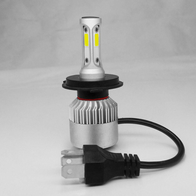 2PCs Hi-Lo H4 HB2 9003 LED Headlight Bulbs 72W 8000LM 6500K Turbo Lamps Kit
