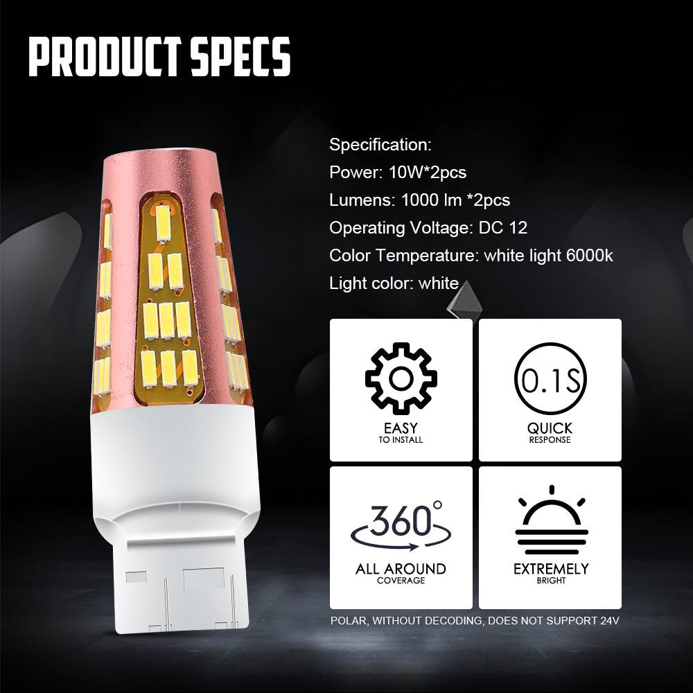 2PCS 7443 LED bulb replacement bulbs LED Reverse Light Turn Signal DRL