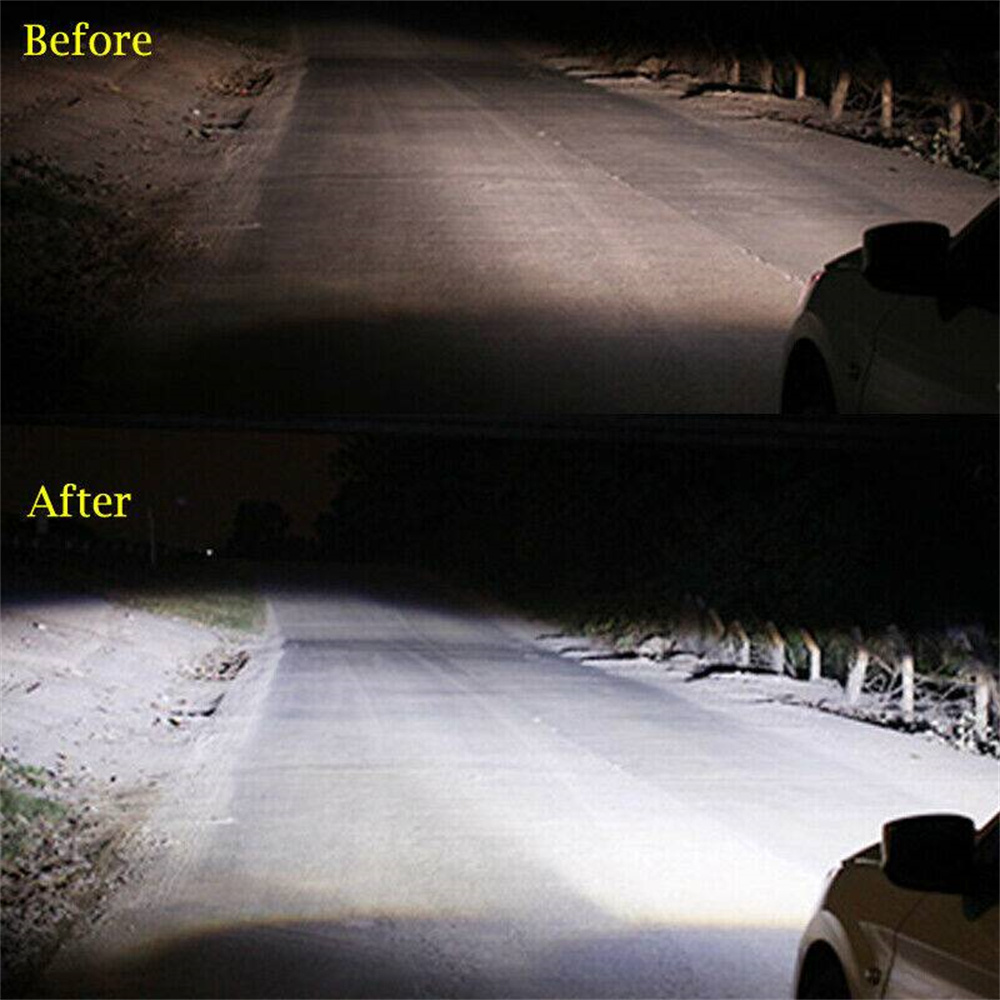 4PCS Combo 9005 H11 LED Headlight Bulb High Low Beam 6000K White Conversion Kit