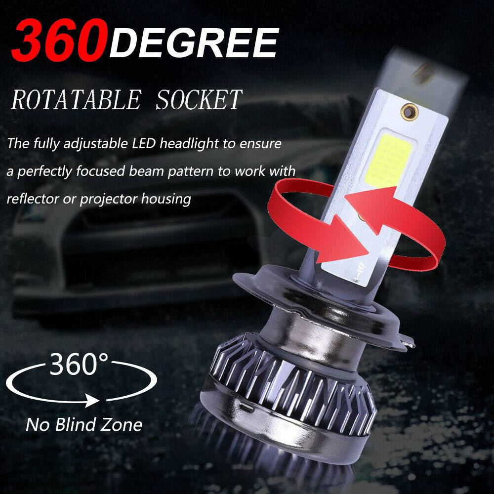 2x H7 LED Headlight Bulb Kit High/Low Beam 8000K Super Blue 26000LM Light Bulb
