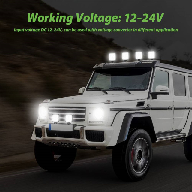 Square 48W LED Work Light 12V 24V Off Road Flood Spot Lamp For Car Truck SUV