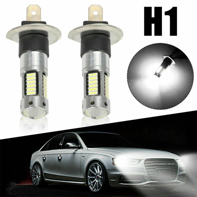 2Pcs H1 LED Headlight Bulbs Conversion Kit Hi/Low Beam Fog Light 35W White