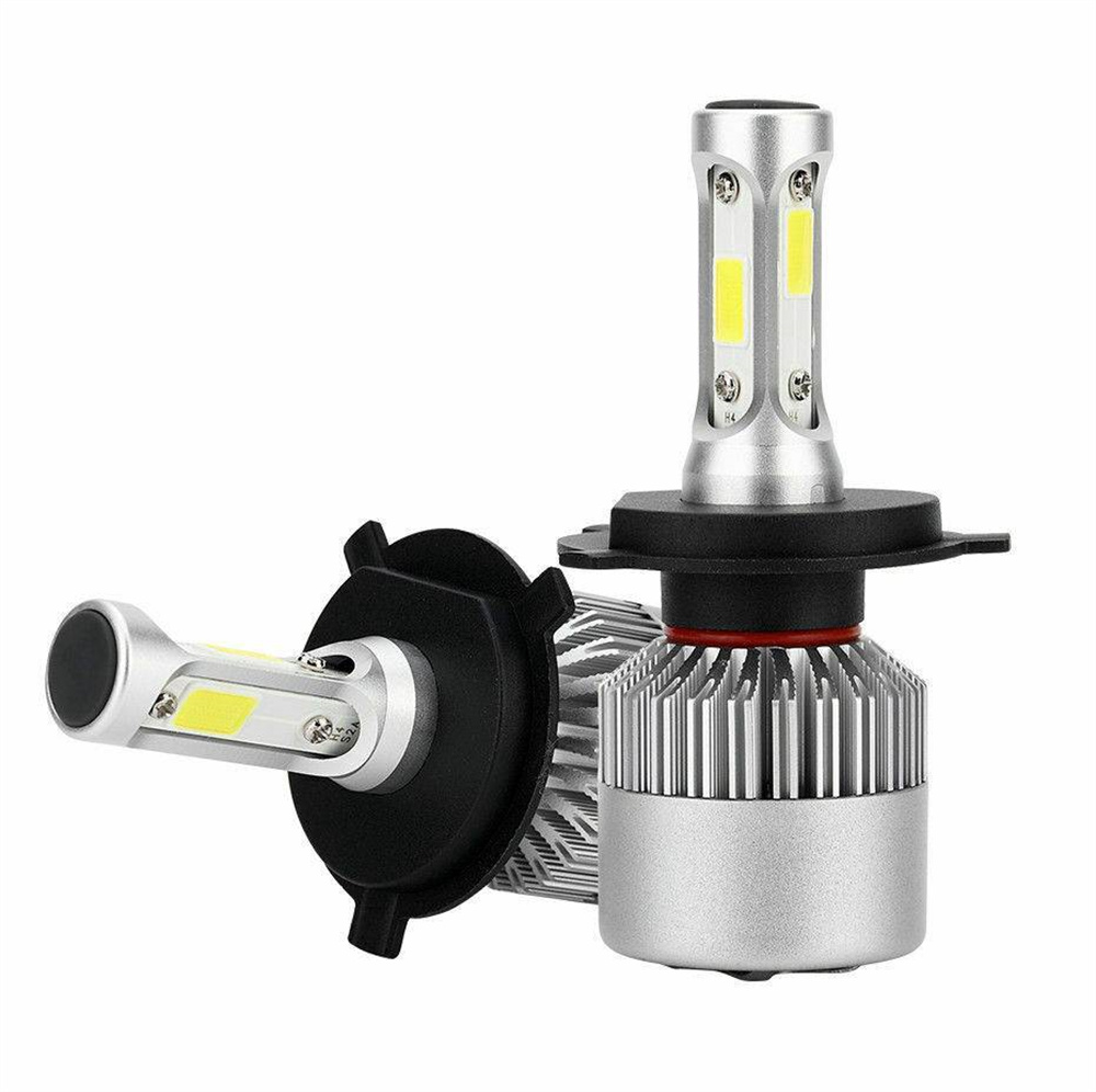 2PCs Hi-Lo H4 HB2 9003 LED Headlight Bulbs 72W 8000LM 6500K Turbo Lamps Kit