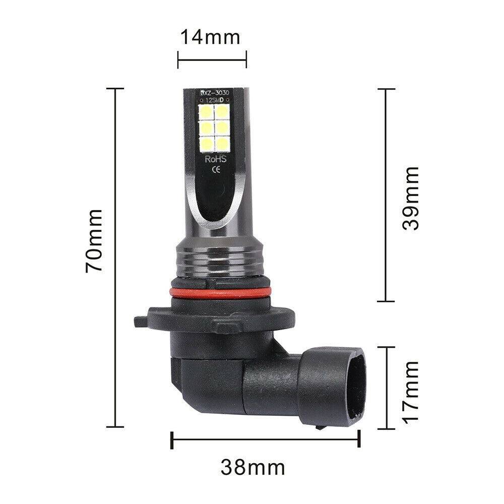 Pair 9005 9145 9140 H10 LED Fog Light 8000K Blue 22000LM High Power USA