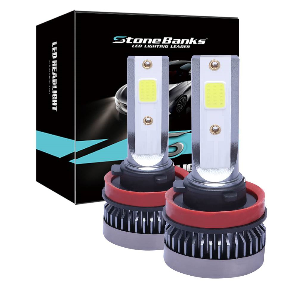 2xMini H11 H8 H9 1100W 22000LM LED Headlight Bulbs Lamp Low Beam 6000K Headlamp