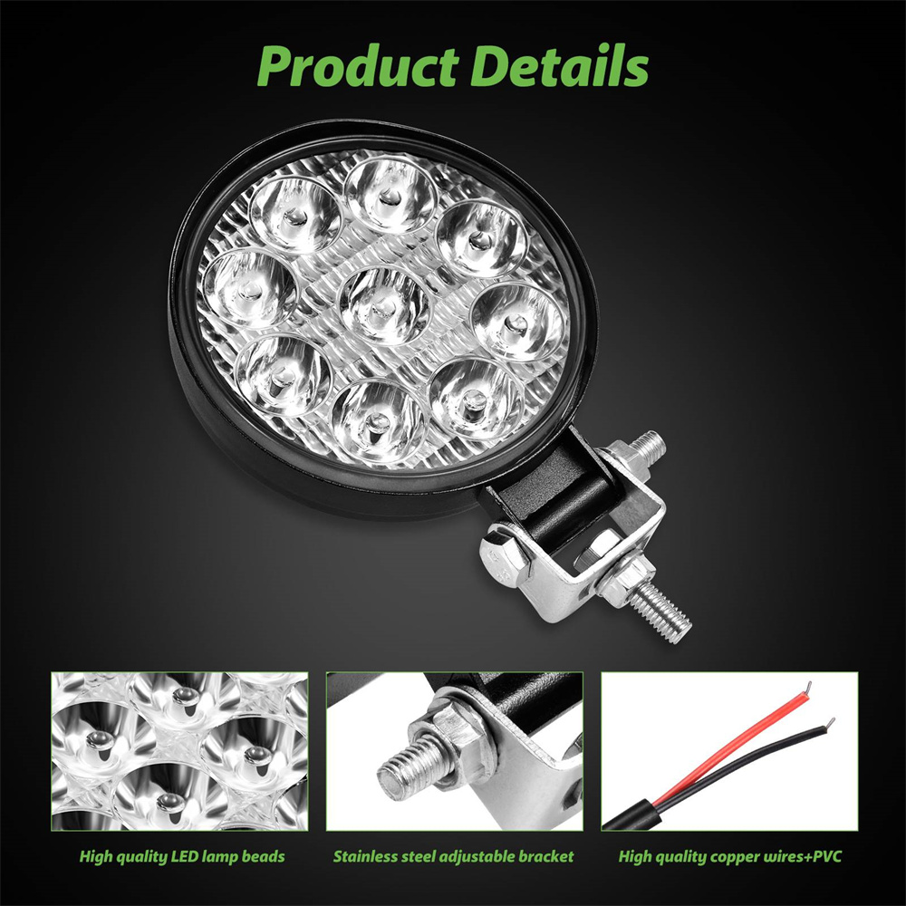 27W Work Light Waterproof and Dust-proof Work Lamp for Bicycle Truck