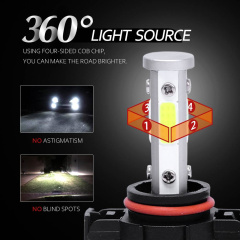2pcs 4 Side 5202 Led Headlight Bulbs Conversion Kit LED Singel Beam White